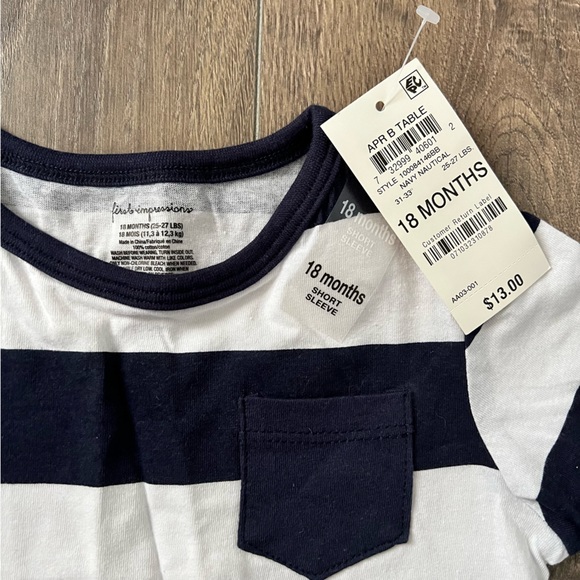 First Impressions Striped T-shirt- 18 months - Picture 2 of 3